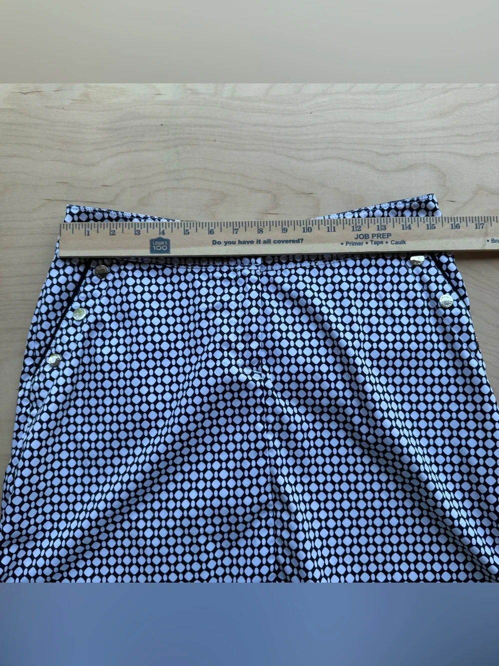 Tail Women's Golf Skort Black White Geometric Print Athletic Tennis Skirt size 6